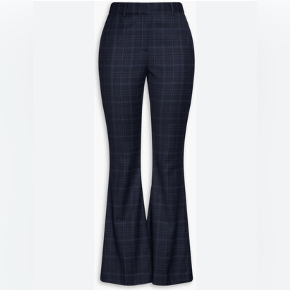Rebecca Vallance - Lori pant in Navy Check - size 8 - EUC - bootcut/flare leg - Picture 1 of 16